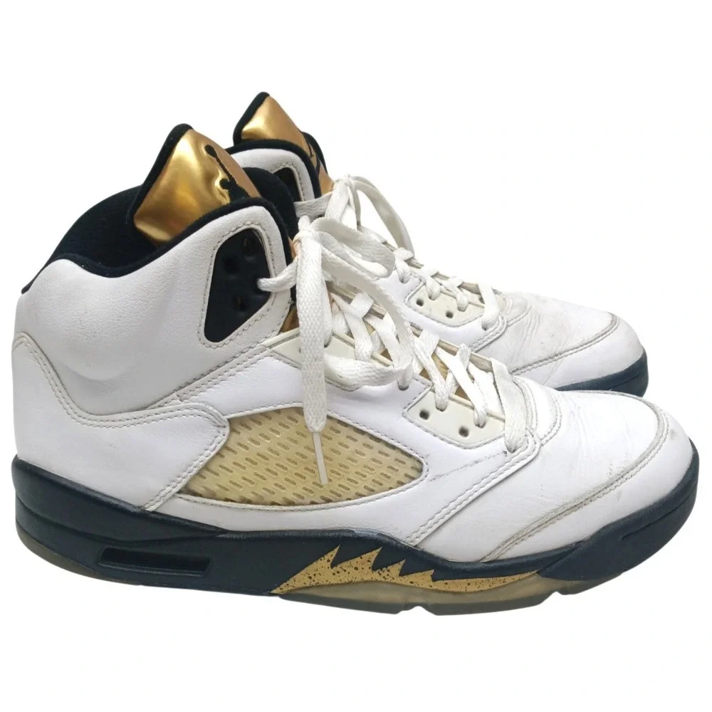 Air Jordan 5 Retro Olympic 2016‎ White Gold 136027-133 / Men's Size: 9